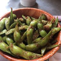 Garlic edamame at Tajima Ramen - East Village in San Diego