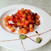 Braised 'pork' chop with pineapple at Bowei Tang in Beijing