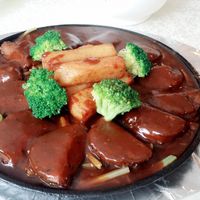 'Beef' with black pepper sauce at Bowei Tang in Beijing