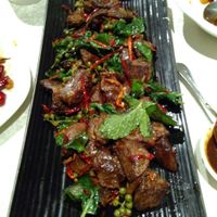 notbeef and szechuan pepper at Bowei Tang in Beijing