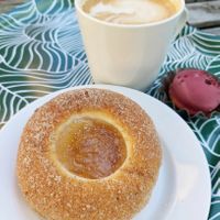 "Sun bun" with apple filling. at Söderbergs Bageri in Hagersten