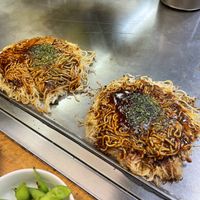 vegan okonomiyaki  at Roku in Hiroshima