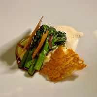 Nikodemus’ Signature Dish: Erdäpfelkas vom Ökodorf Brodowin - Wild Broccoli / Potato Yeast / Marjoram at Bonvivant Cocktail Bistro in Berlin