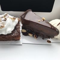 Vegan carrot cake, vegan Snickers pie, & white chocolate mousse at Viola's Patisserie in Eindhoven