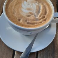 Soy milk cappuccino at Cytat Cafè in Krakow