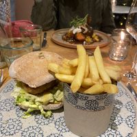 Main, incredible burgerr  at Beck Hall in Malham