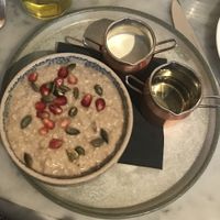 Chai latte porridge   at Beck Hall in Malham