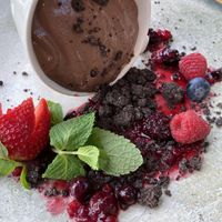 Chocolate ganache  #Veganuary at Beck Hall in Malham