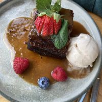 Sticky toffee pudding  #Veganuary at Beck Hall in Malham