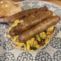 Sausage & Tofu breakfast Roll  #Veganuary at Beck Hall in Malham