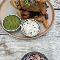 Banana blossom and chips   at Beck Hall in Malham