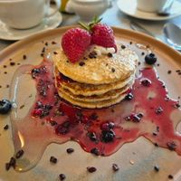 Breakfast pancakes at Beck Hall in Malham