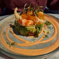 Prawn starter at Beck Hall in Malham