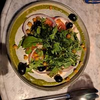 Lebanese caprese starter (gorgeous) at Beck Hall in Malham