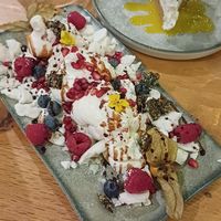 Eton mess and lemon cheesecake #Veganuary at Beck Hall in Malham
