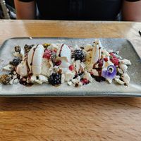 Eton mess (soy free) at Beck Hall in Malham