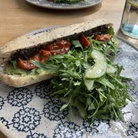 Avocado & black olive tapenade baguettee  at Beck Hall in Malham