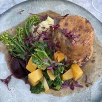 Suet pudding with steak filling  at Beck Hall in Malham