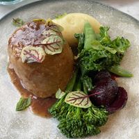 Mushroom stroganoff pudding  at Beck Hall in Malham