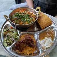 North Indian thali  at Beck Hall in Malham