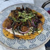 Maze platter with kofte   at Beck Hall in Malham