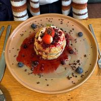 Fluffy pancakes  at Beck Hall in Malham