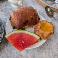 Breakfast pastries and fruit at Beck Hall in Malham