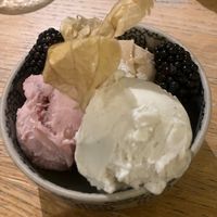 the ice cream is terrible, i don't know what this is, but something with coconut at Beck Hall in Malham