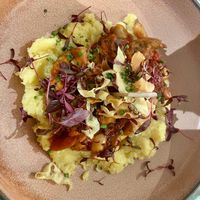 Mushroom butter bean ragu  at Beck Hall in Malham