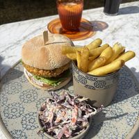 MFC burger   at Beck Hall in Malham