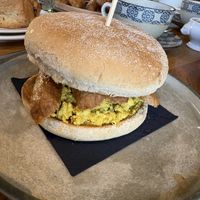Scrambled tofu & sausage sandwich   at Beck Hall in Malham