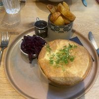 Plant Steak & Guinness Pot Pie  at Beck Hall in Malham