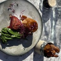 Plant Beef & Guinness Suet Pudding (main)   at Beck Hall in Malham