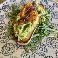 Smashed Avocado and Cured Carrot   at Beck Hall in Malham