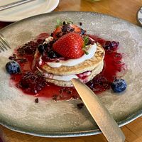 A Half Portion of Pancakes  at Beck Hall in Malham