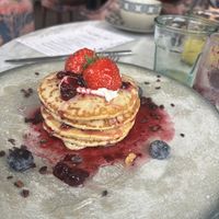 Fluffy pancakes for breakfast? Why not !  at Beck Hall in Malham