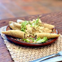 Empanadas filled with mushrooms 🍄  at Na Tlali in Mexico City