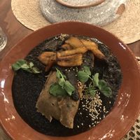 Tamal de Frijol con Mole y Plátanos Fritos  #Veganuary at Na Tlali in Mexico City