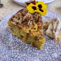 Pastel de elote, muy dulce, pero muy rico. at Na Tlali in Mexico City