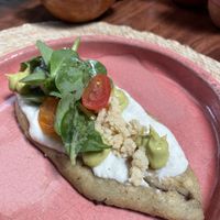 Tlacoyo de frijol con quelites… ESPECTACULAR!!  at Na Tlali in Mexico City