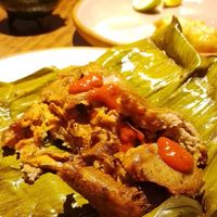 Tamal de Cochinita Pibil (not the best light/picture) at Na Tlali in Mexico City