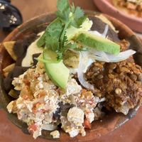 Chilaquiles frijoles  at Na Tlali in Mexico City