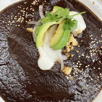 Emboladas (mole negro)  at Na Tlali in Mexico City