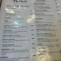 Menu 1 at Na Tlali in Mexico City