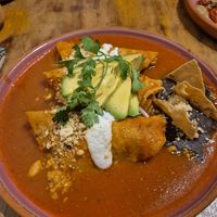 Enchiladas at Na Tlali in Mexico City