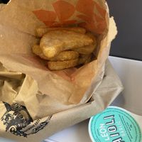 Hash Browns (large) with Vegan Aiolii and #Veganuary at LEON - Paddington in West London
