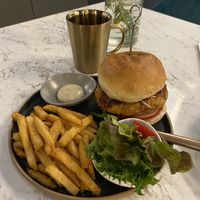 Omnipork mushroom burger 新豬肉香菇堡 at BaganHood 蔬食餐酒館 in Taipei
