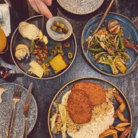 Christmas special menu (vegan cheese platters ,grilled veggies/vegan steak ) at BaganHood 蔬食餐酒館 in Taipei