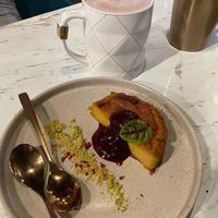 Basque cheese cake at BaganHood 蔬食餐酒館 in Taipei