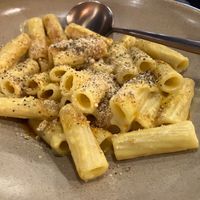 Mezze maniche with pepper and vegan egg yolk cheese at BaganHood 蔬食餐酒館 in Taipei